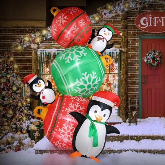 8.9 FT Penguin Christmas LED Inflatable