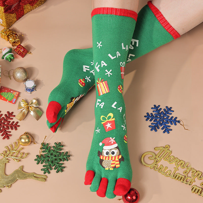 Christmas Five-finger Socks