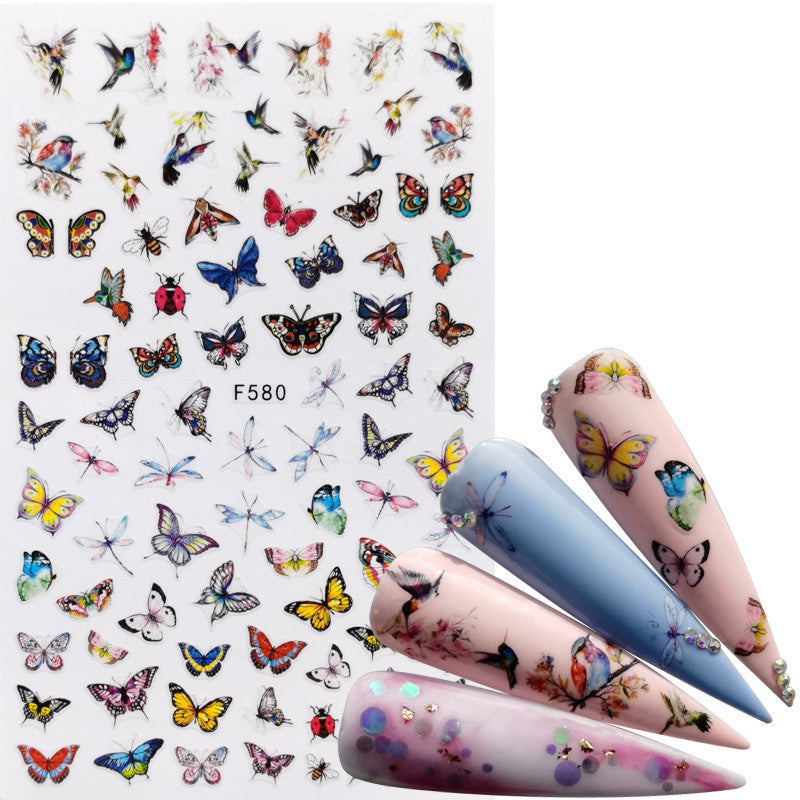 Butterfly, Flower, Feather & Lace Nail Sticker