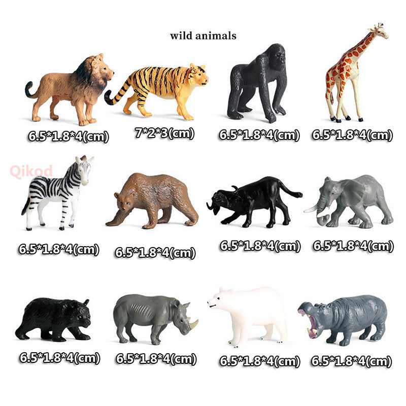 Simulation Wild Animal Model Mini Animals