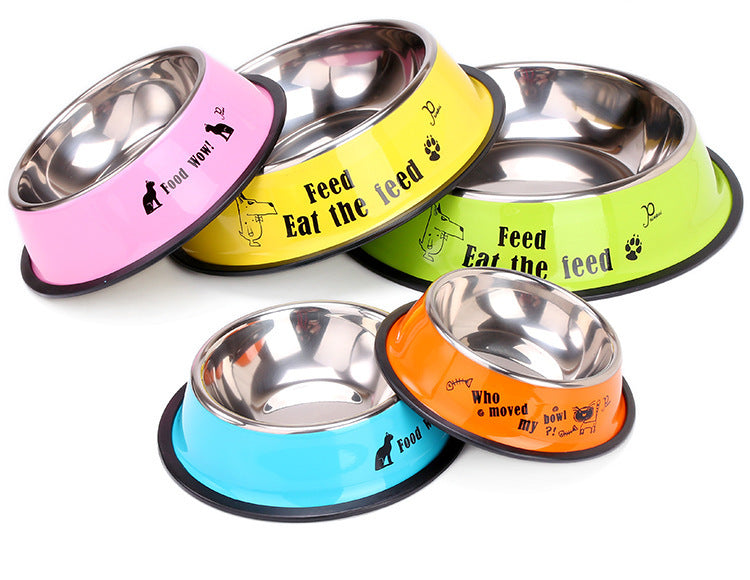 Stainless steel dog bowl