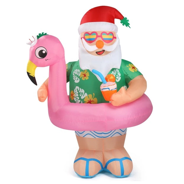 5.9 FT Santa Goes Swimming