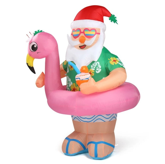 5.9 FT Santa Goes Swimming