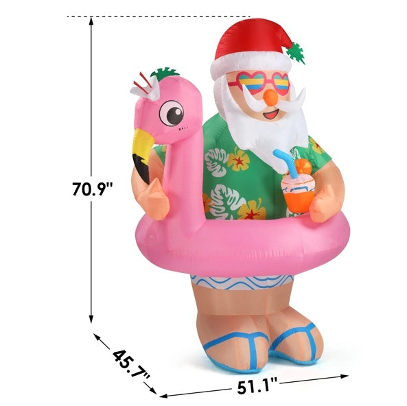 5.9 FT Santa Goes Swimming