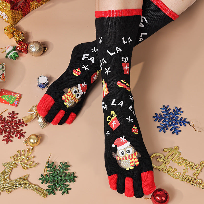 Christmas Five-finger Socks