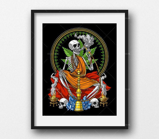 Buddha Skeleton Canvas