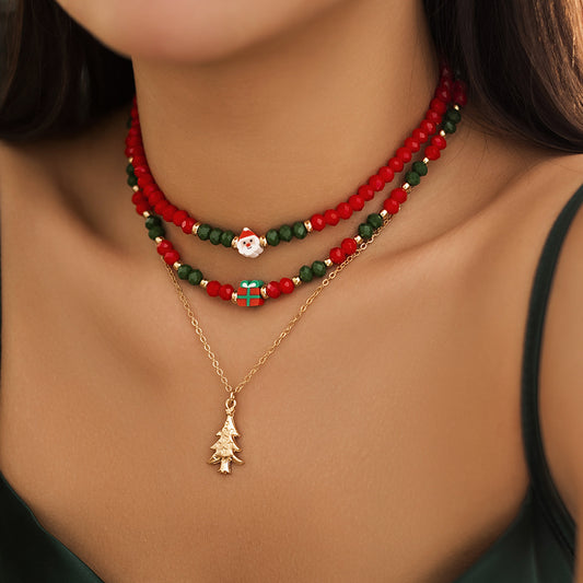 Holly Christmas Necklace