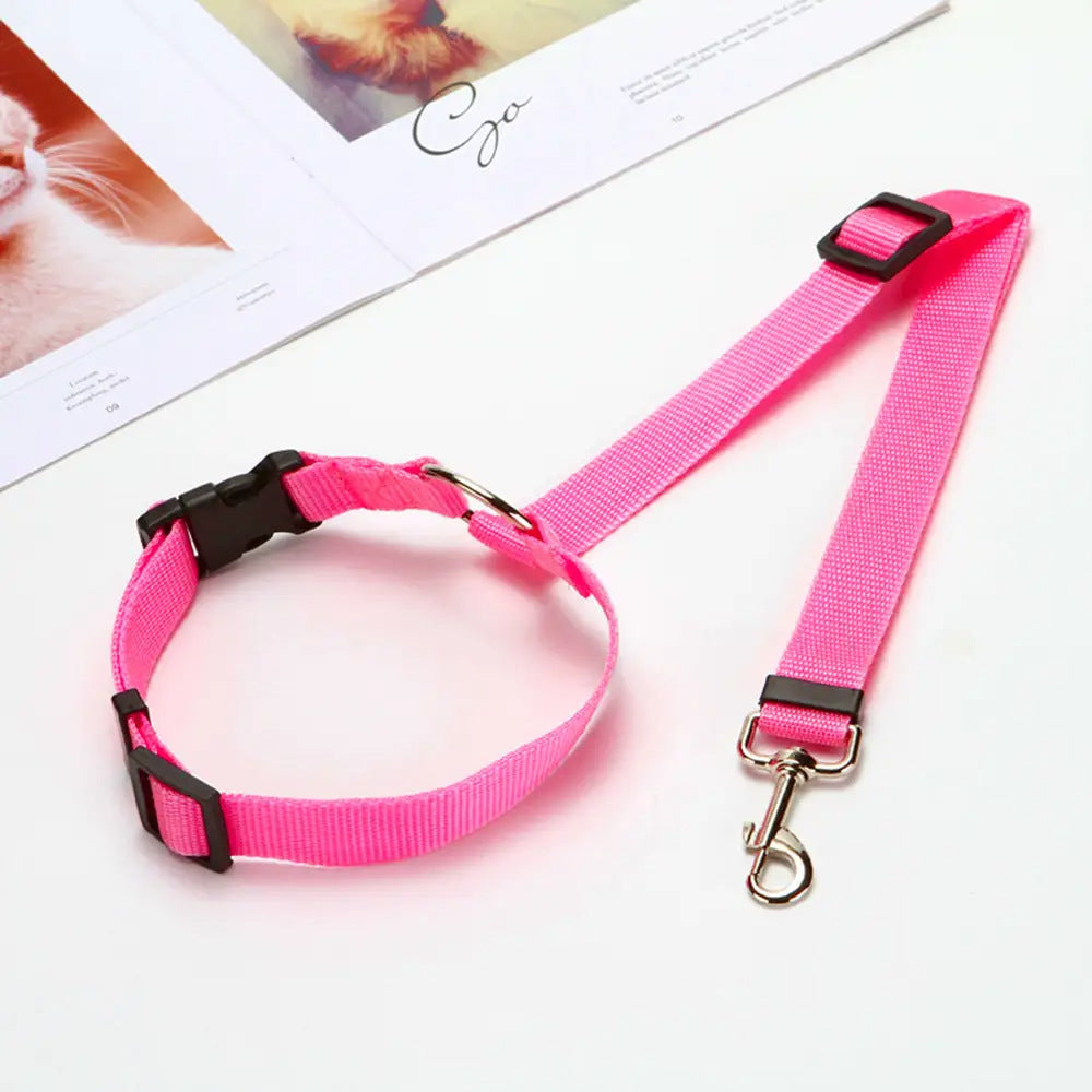 Solid Two-in-one Pet Car Seat Belt