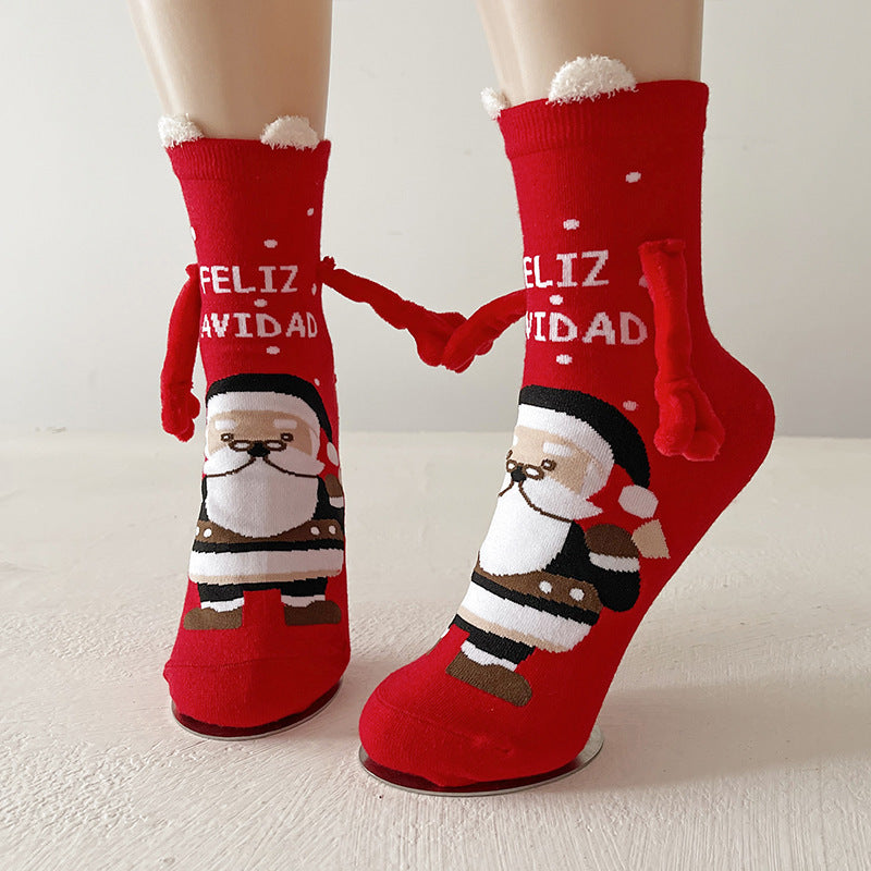 Christmas Hand-Holding Magnetic Socks