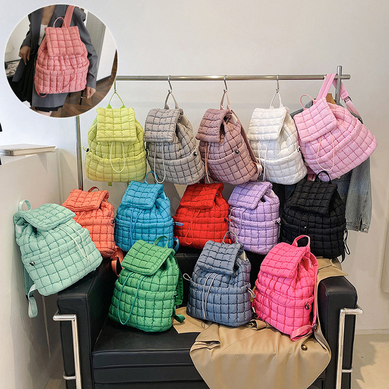 Candy Color Quilted Backpack