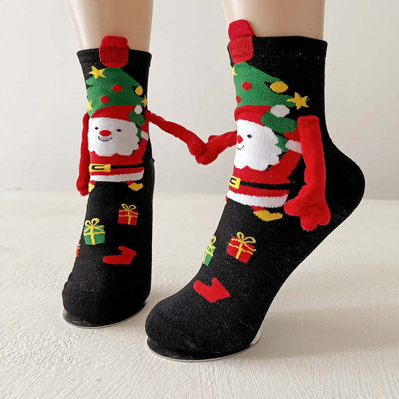 Christmas Hand-Holding Magnetic Socks