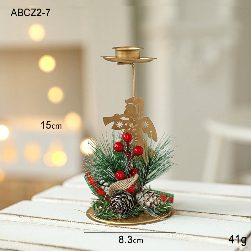 Golden Christmas Candlestick