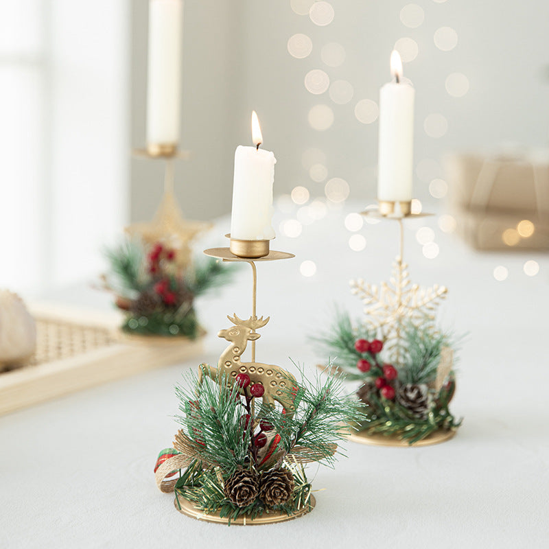 Golden Christmas Candlestick