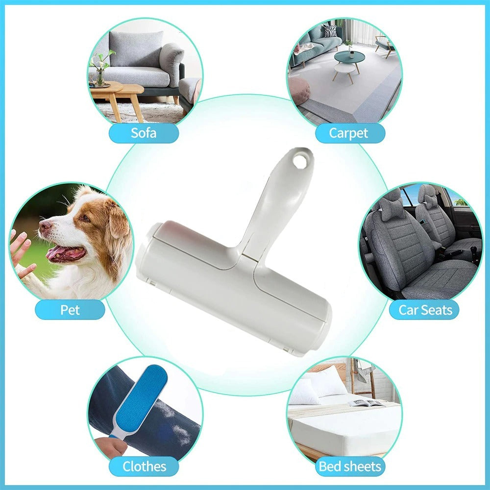 Pet Hair Roller Remover Lint Brush 2-Way Pet Comb