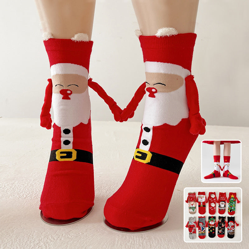 Christmas Hand-Holding Magnetic Socks