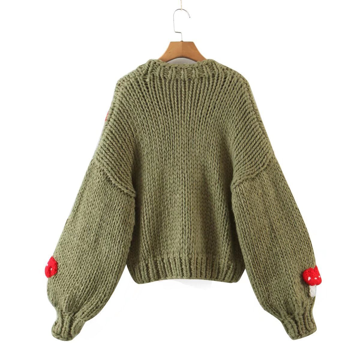 Autumn Two-color Mushroom Sweater Coat