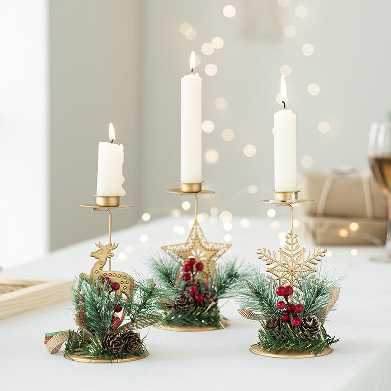 Golden Christmas Candlestick