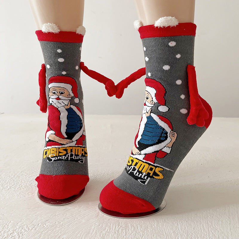 Christmas Hand-Holding Magnetic Socks