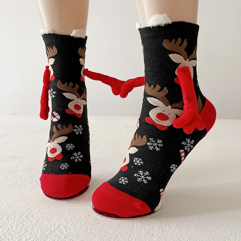 Christmas Hand-Holding Magnetic Socks