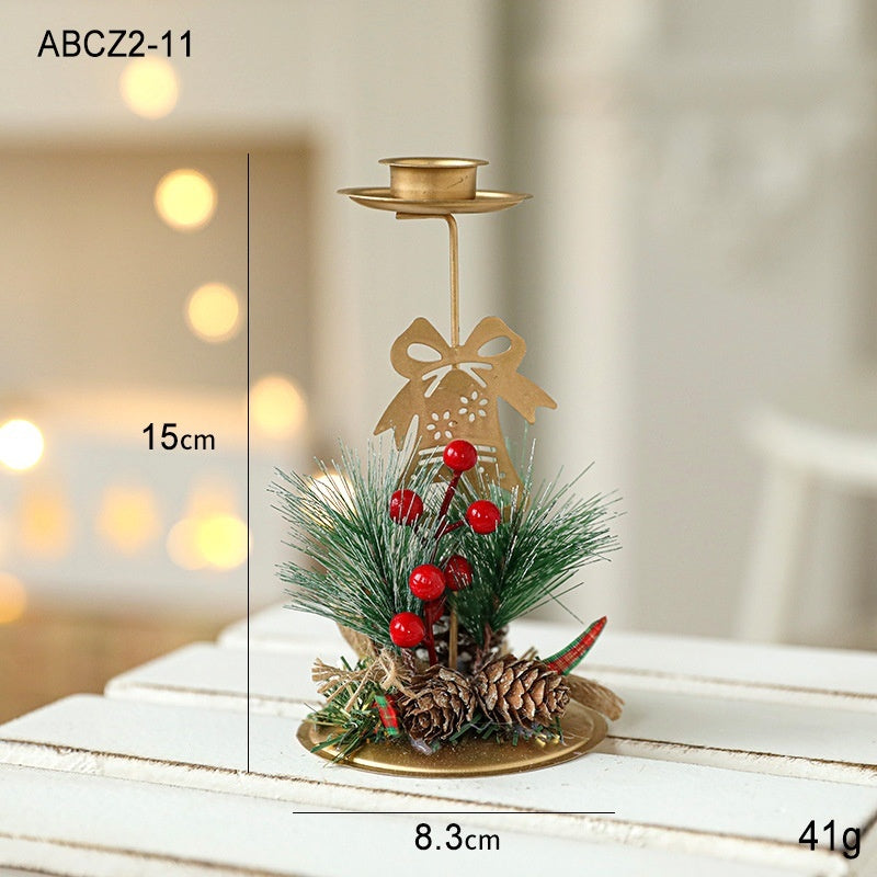 Golden Christmas Candlestick