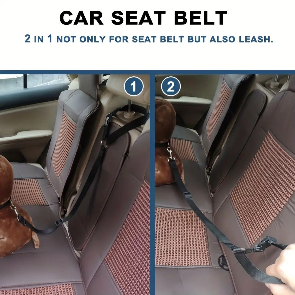 Solid Two-in-one Pet Car Seat Belt