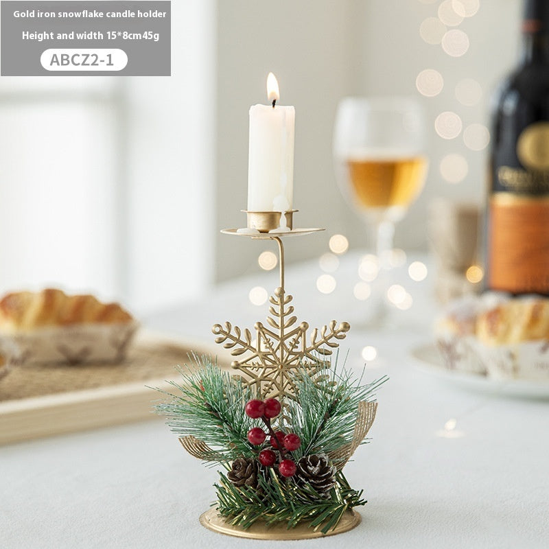 Golden Christmas Candlestick