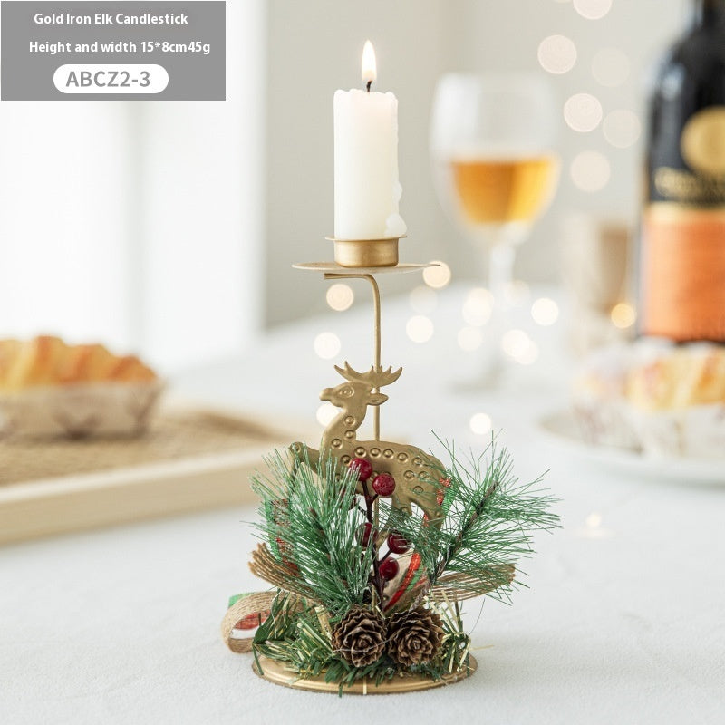 Golden Christmas Candlestick