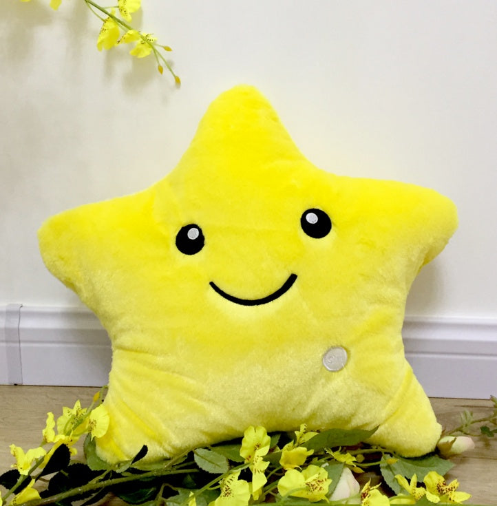 LED  Stars Plush Pillow