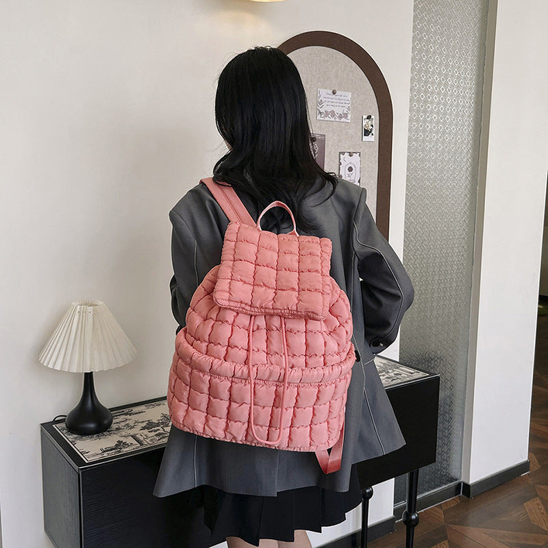 Candy Color Quilted Backpack