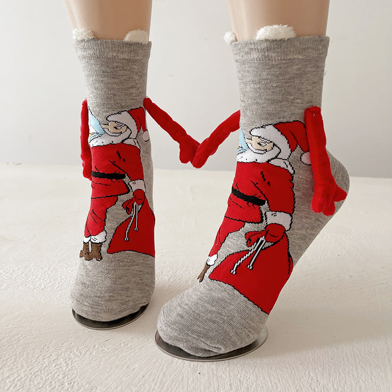 Christmas Hand-Holding Magnetic Socks