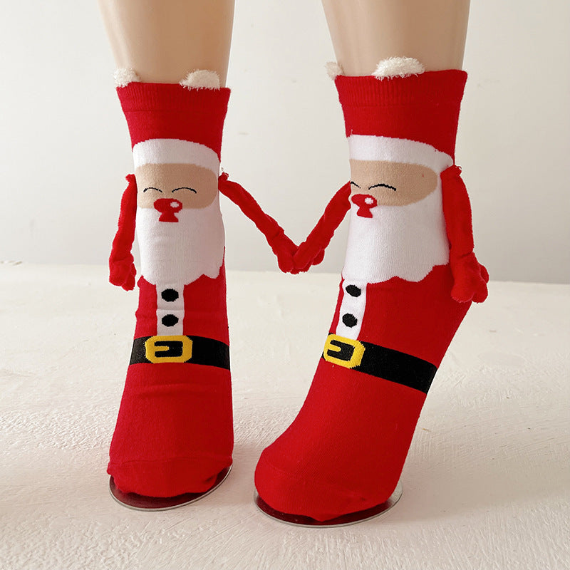 Christmas Hand-Holding Magnetic Socks