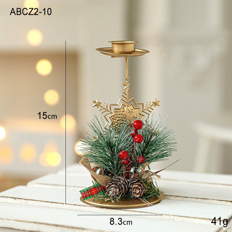 Golden Christmas Candlestick