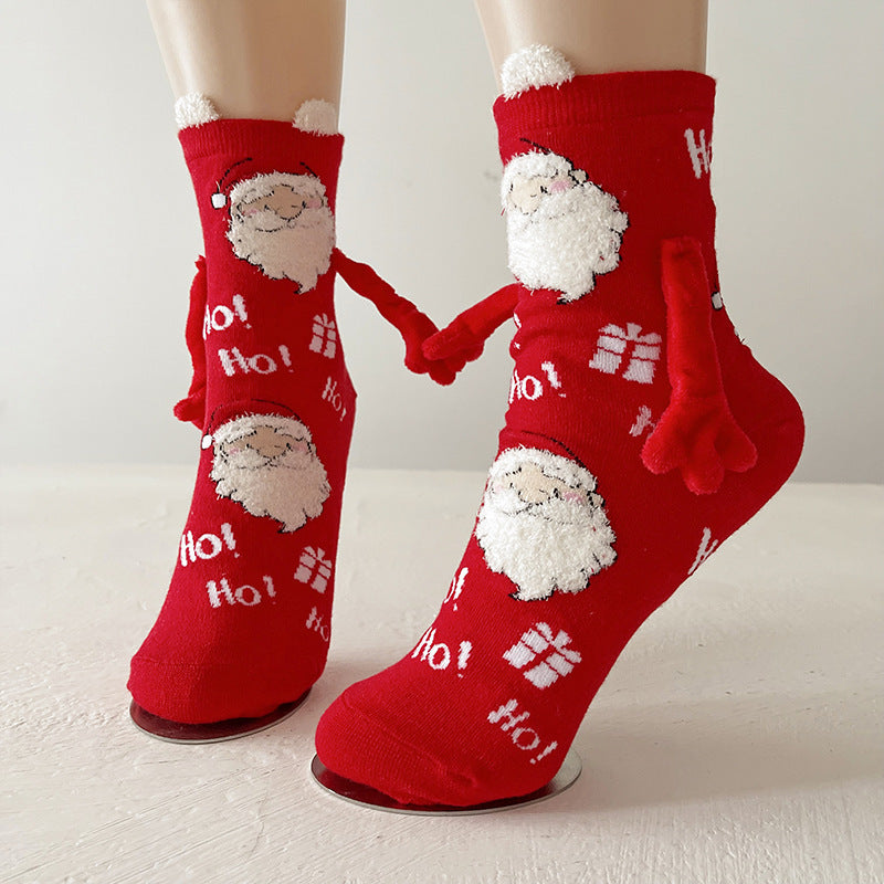 Christmas Hand-Holding Magnetic Socks