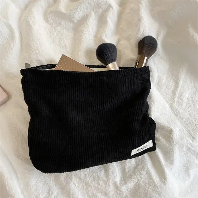 Casual Corduroy Cosmetic Bag