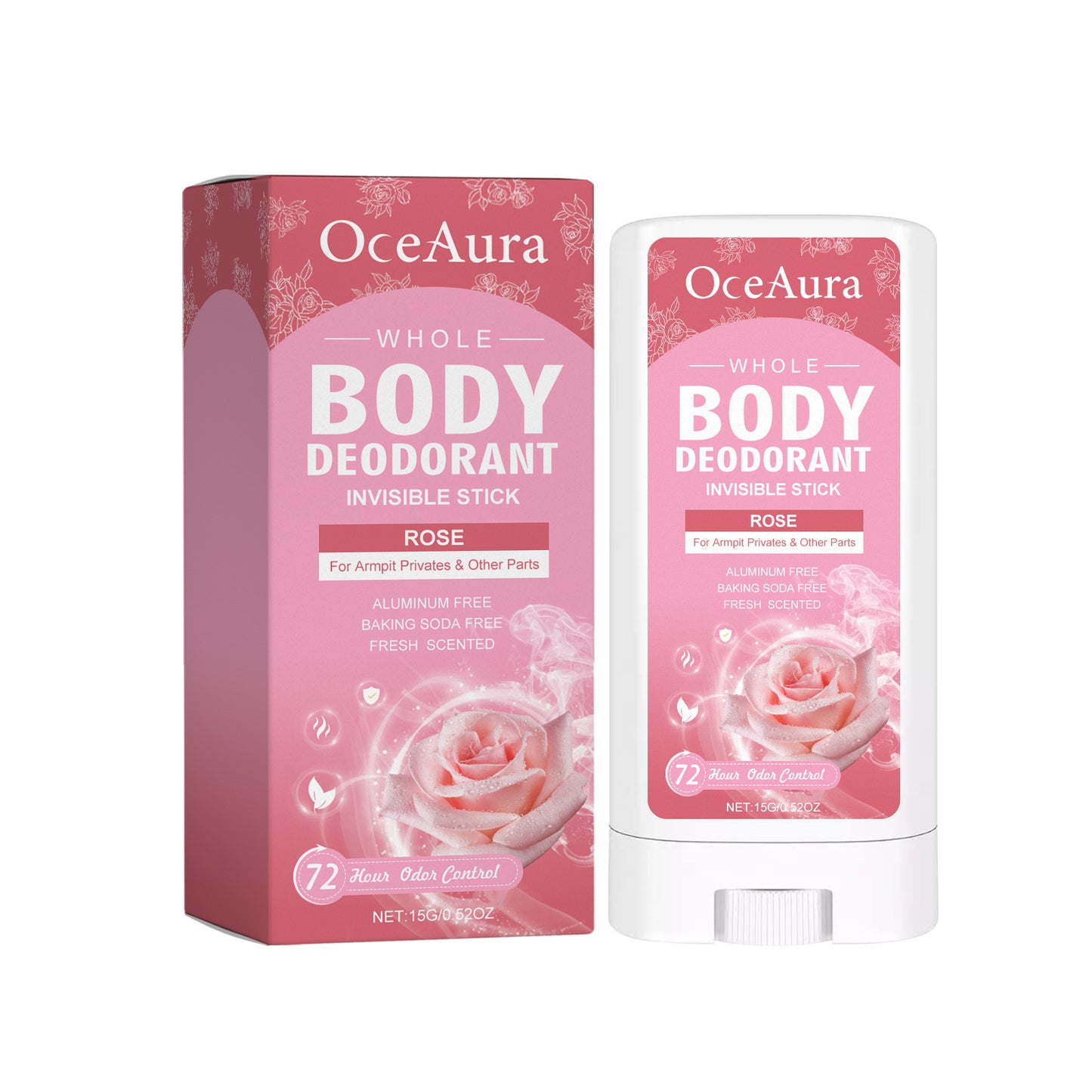 OceAura Rose Body Deodorant Stick