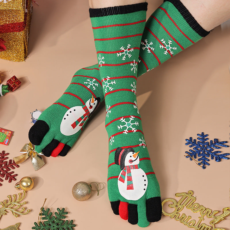 Christmas Five-finger Socks