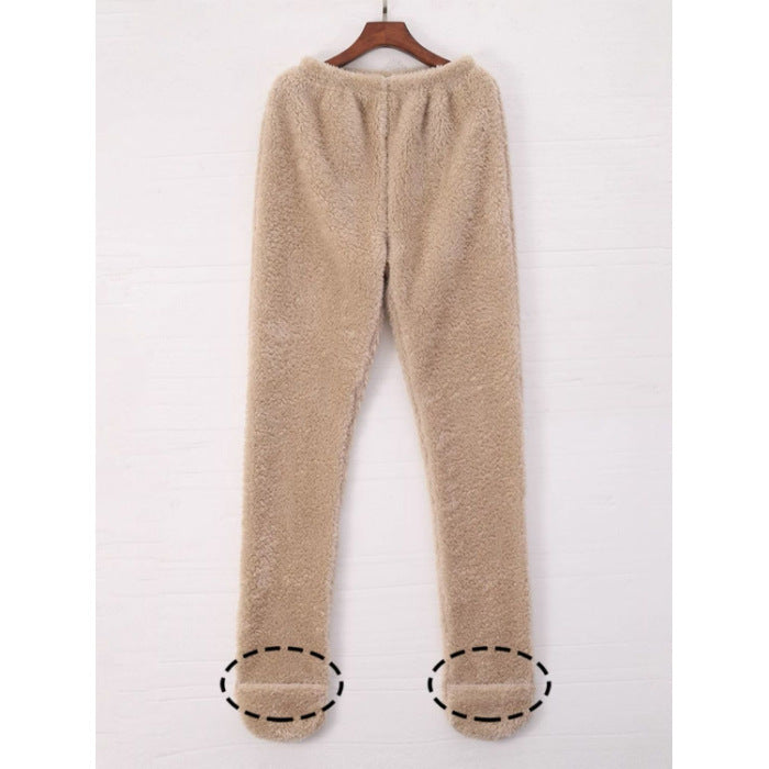 Women Coral Fleece Socks Leggings