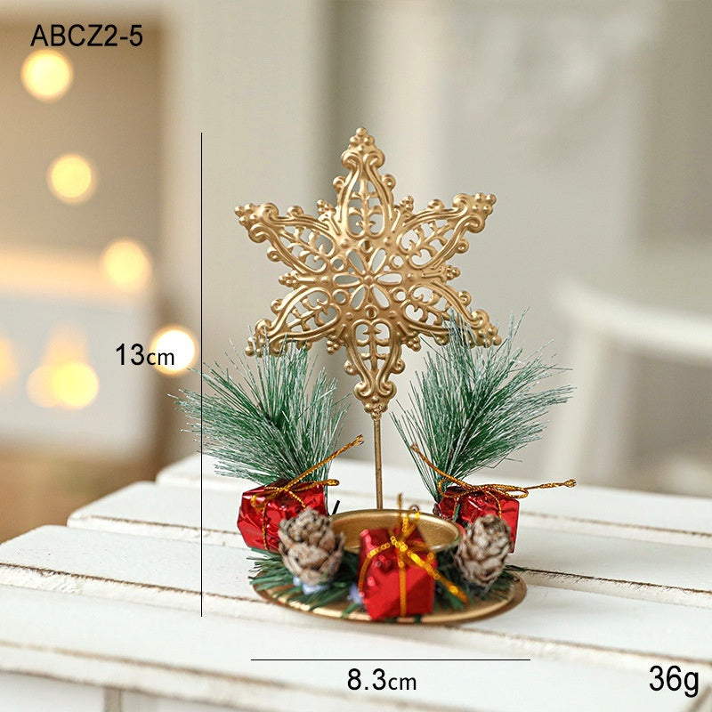 Golden Christmas Candlestick