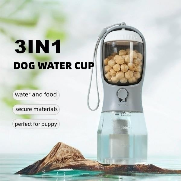 Three-in-one Pet Food, Water, Poop Bag