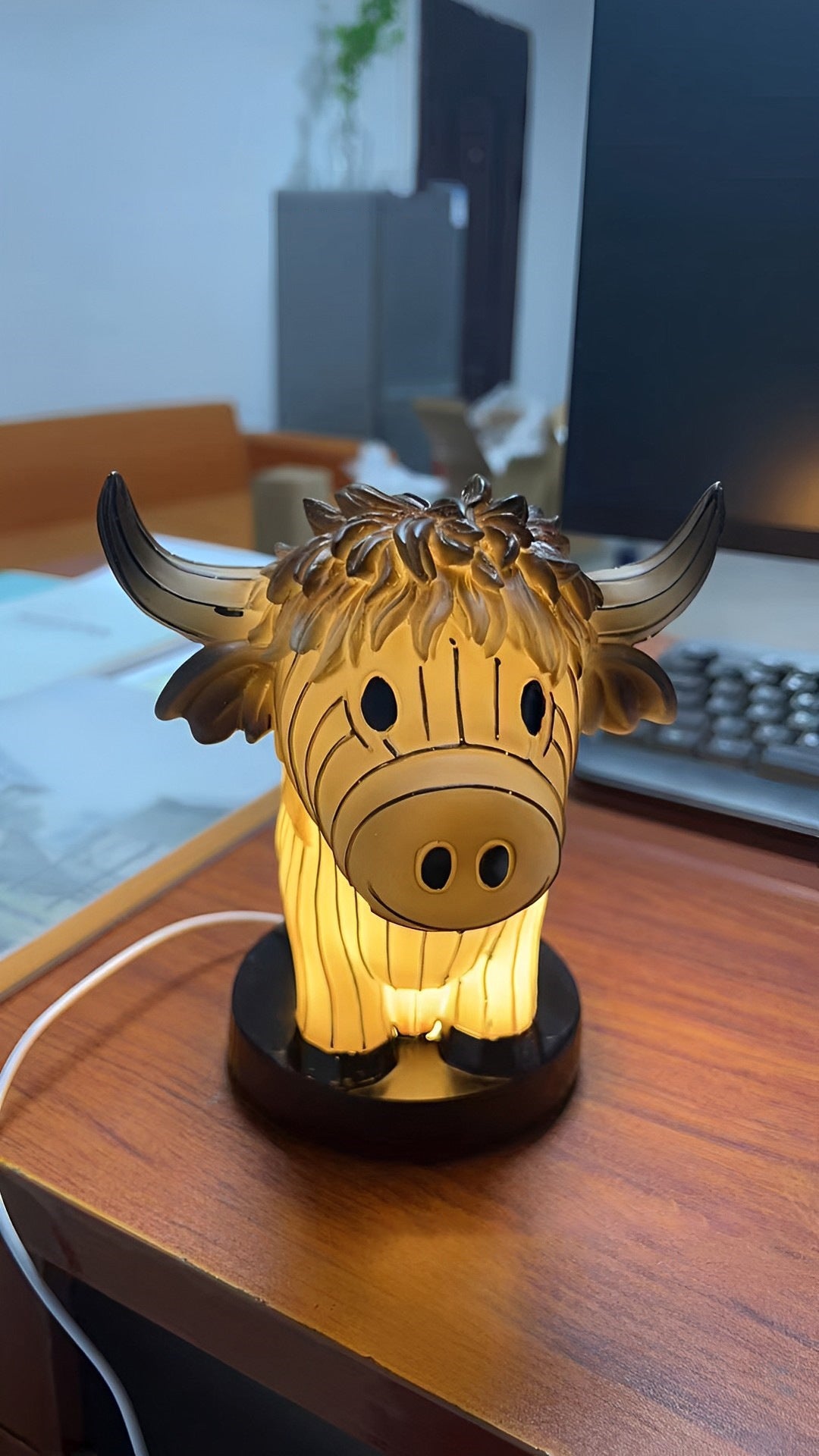 Home Cow Table Lamp