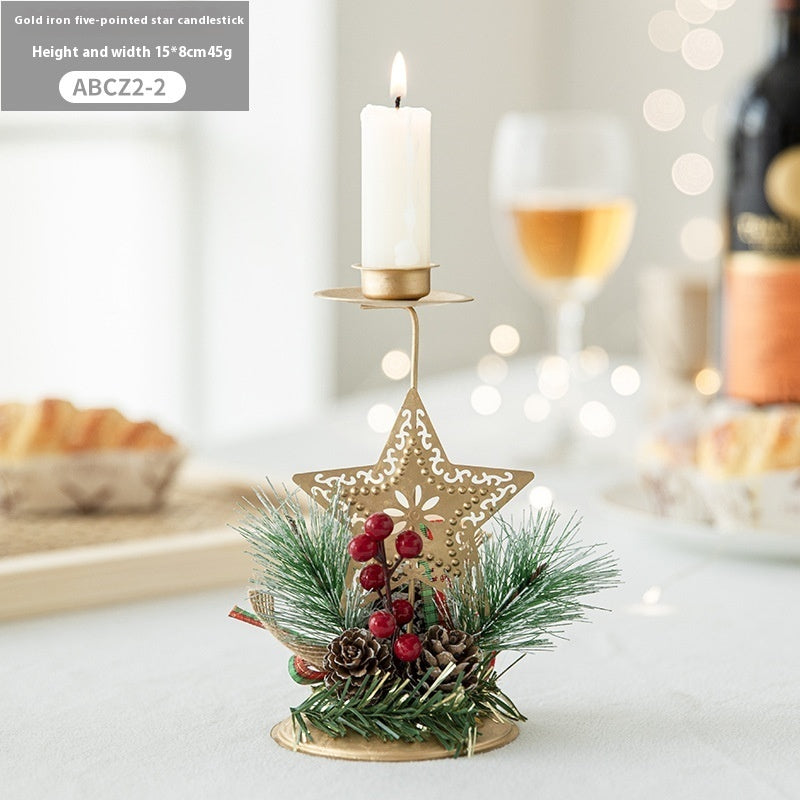 Golden Christmas Candlestick