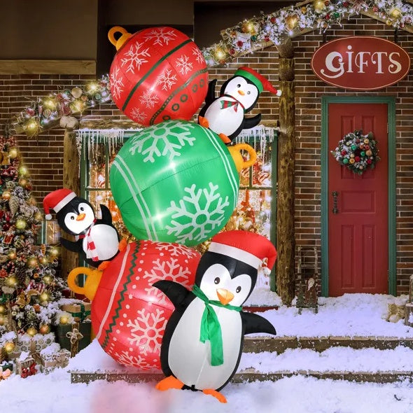 8.9 FT Penguin Christmas LED Inflatable