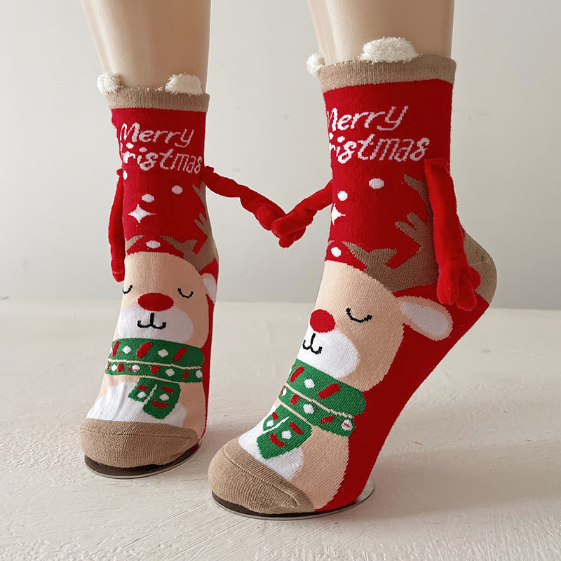 Christmas Hand-Holding Magnetic Socks