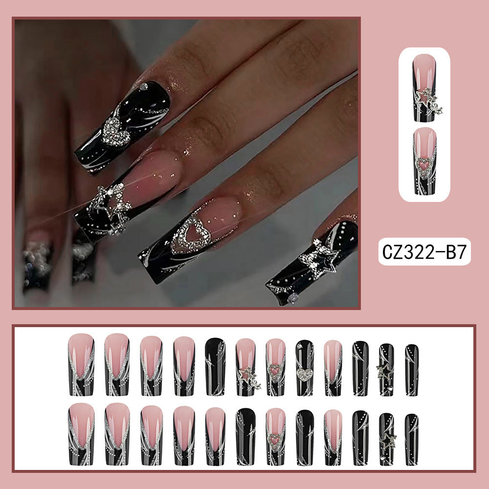 French Fake Nail Tip art