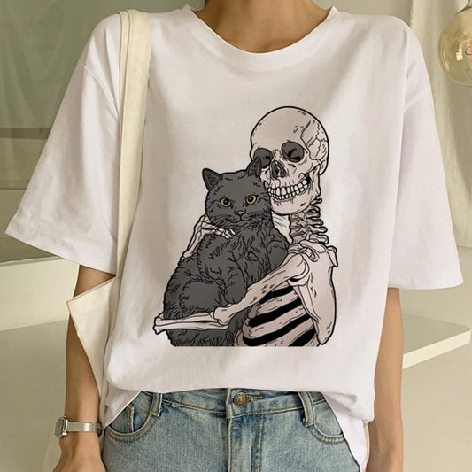 Skeleton Cat Love Shirt