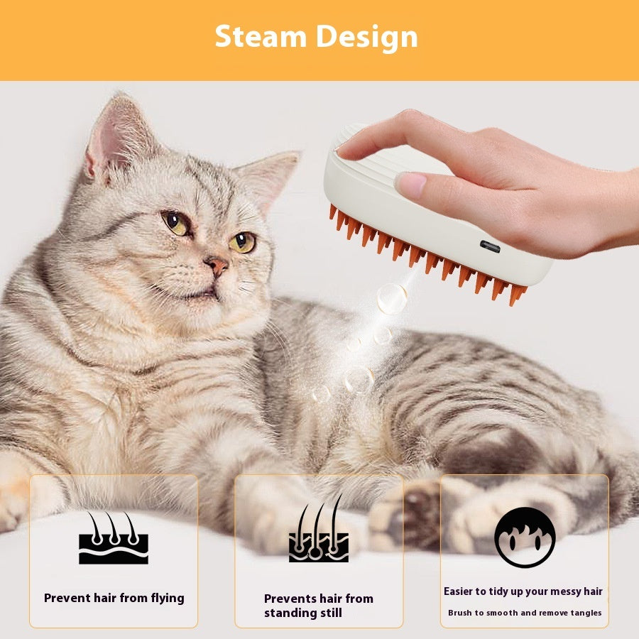 USB Rechargeable Pets Steam Brush