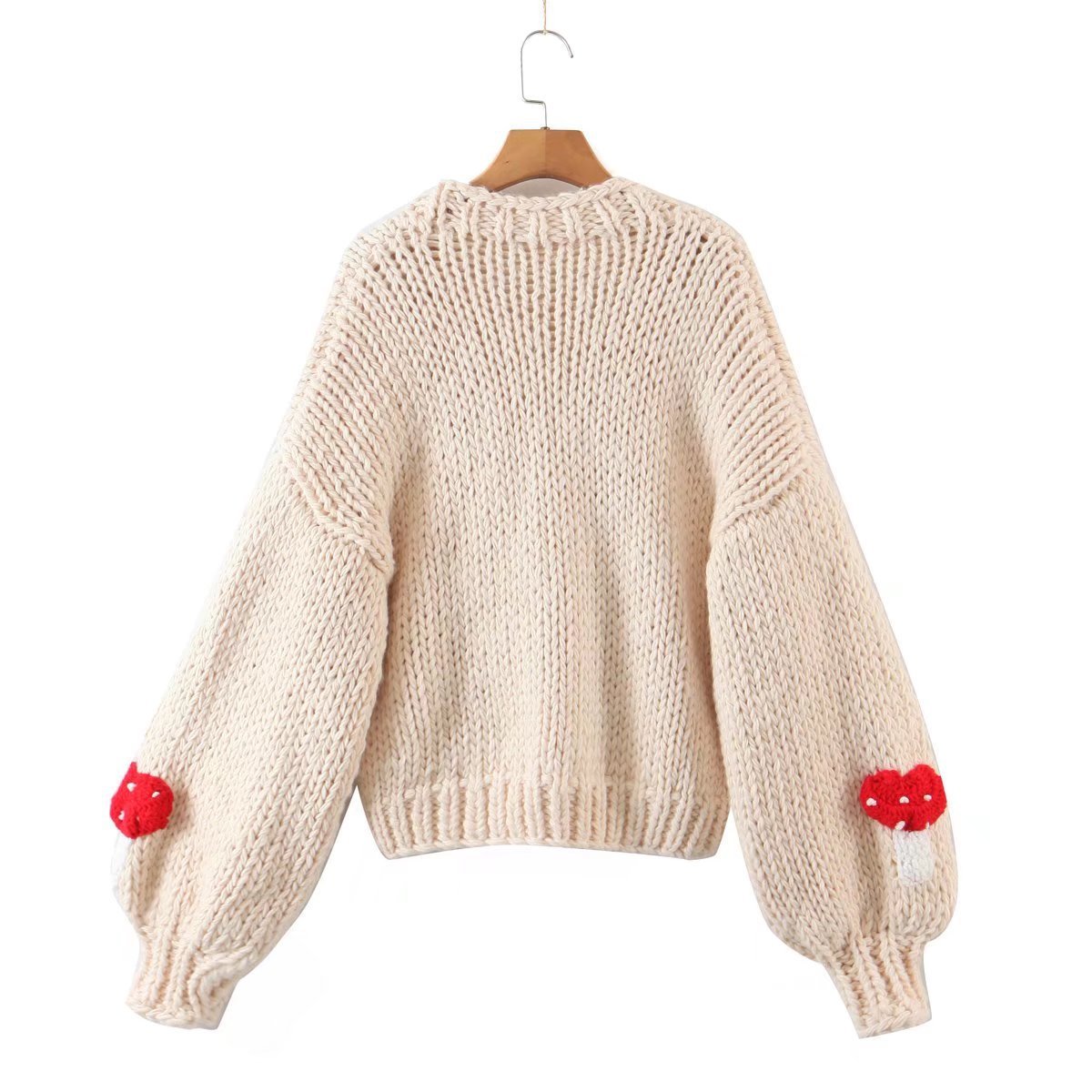 Autumn Two-color Mushroom Sweater Coat