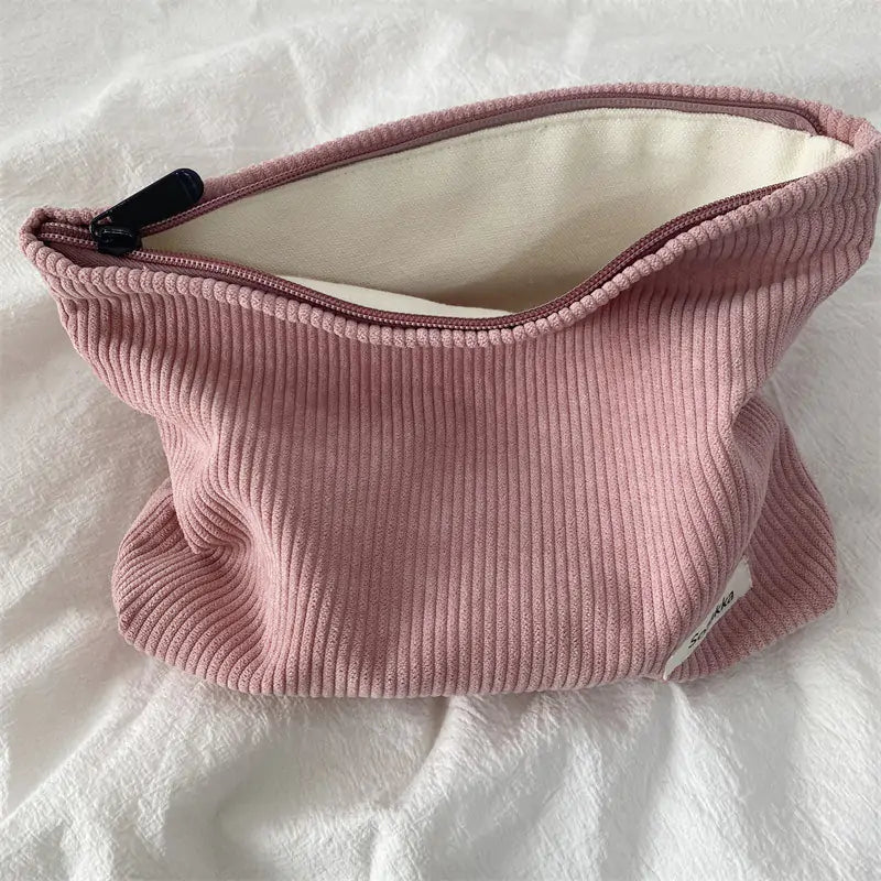 Casual Corduroy Cosmetic Bag